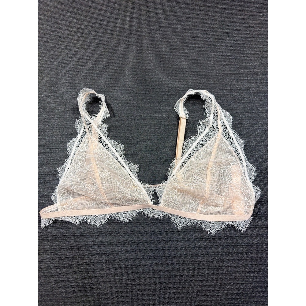NEW VICTORIAS SECRET DREAM ANGELS BRALETTE BRA FLORAL LACE BLUSH PINK LARGE